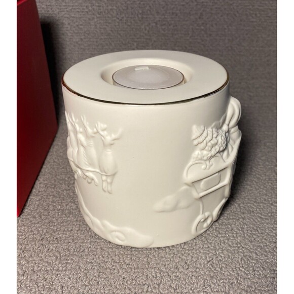 Lenox Santa Votive Candle Holder Porcelain Christmas Holiday - Picture 6 of 10